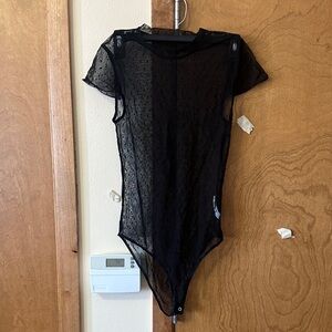 Black Sheer Bodysuit